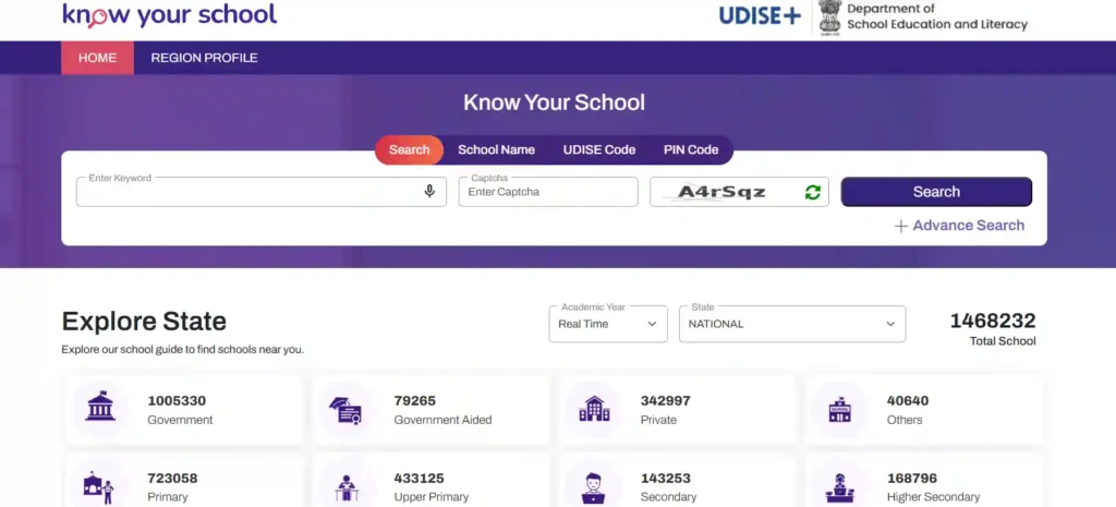 Know Your School (KYS) On UDISE+